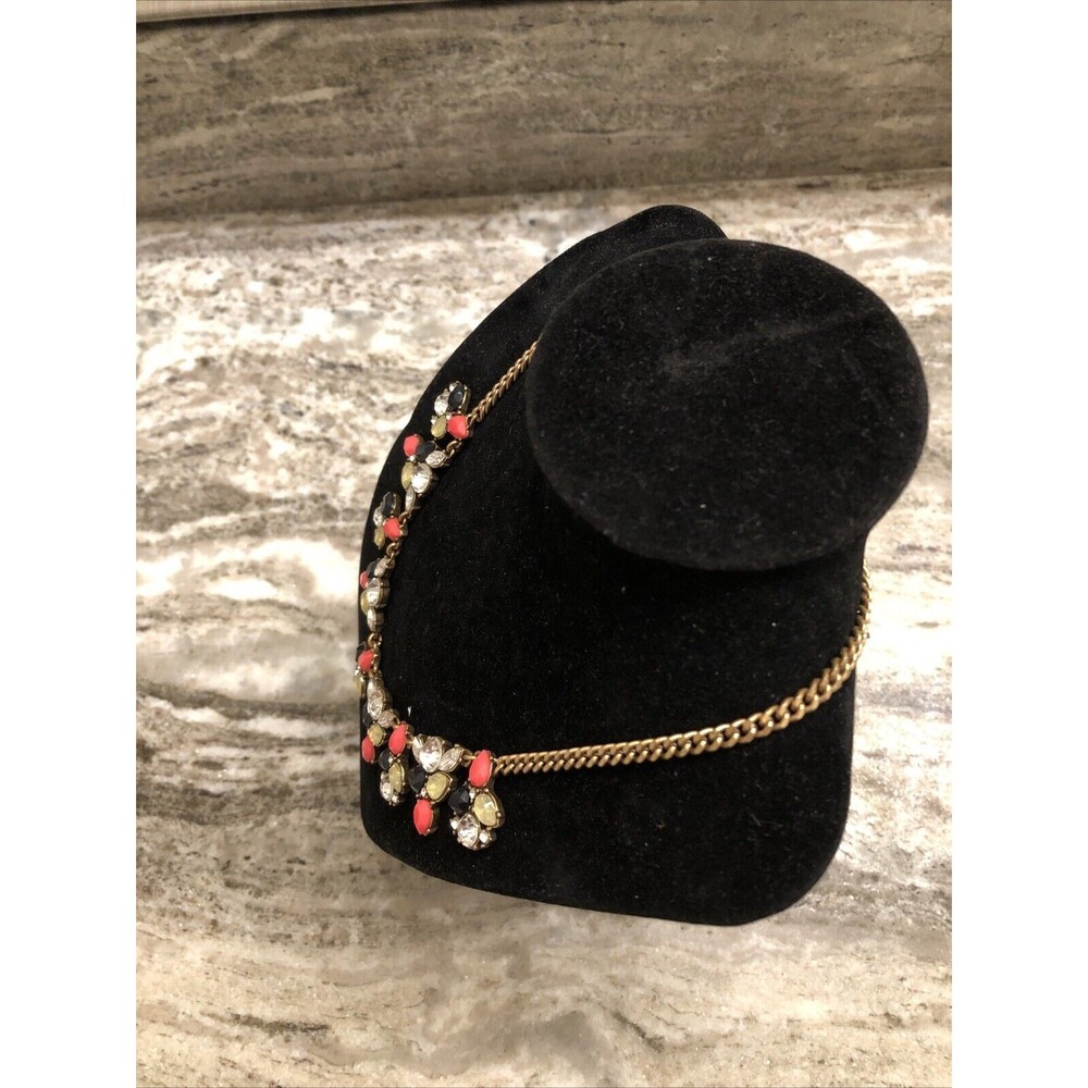 J. Crew Multi Colored Rhinestone Statement Neckla… - image 6